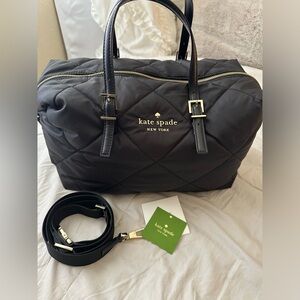 Kate spade ♠️ Watson lame quilted duffle/weekender